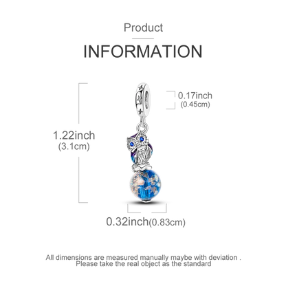Charm-Anhänger aus Silber 925, blaue Serie, passend für Armbänder, Charms, DIY, originelle Mode-Anhänger für Schmuckherstellung