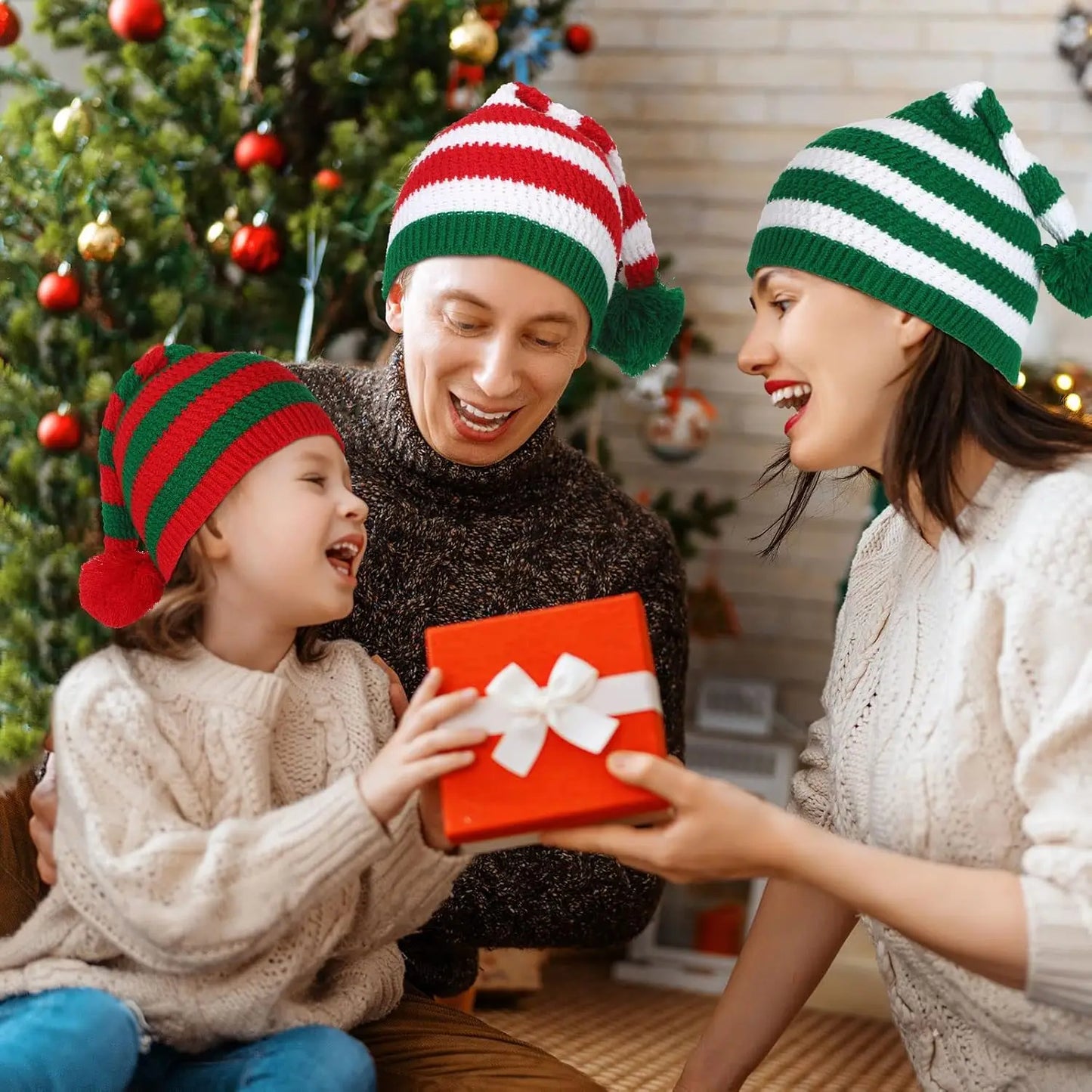 Weihnachtsmütze im Weihnachtsmann-Kostüm-Stil, festliche Mütze für Outdoor-Aktivitäten, Urlaub, Party, Dekoration und Weihnachtsgeschenke für die Familie