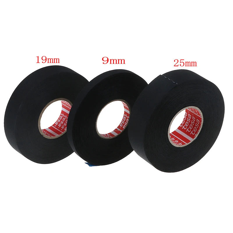 Tesa-Klebeband 51036 selbstklebender Stoff, Kabelbaum, 9 mm x 25 m, 19 mm x 25 m