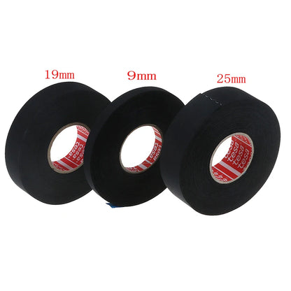 Tesa-Klebeband 51036 selbstklebender Stoff, Kabelbaum, 9 mm x 25 m, 19 mm x 25 m