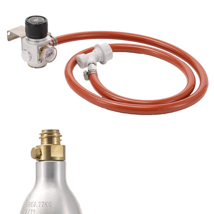 Mini-CO2-Regler, 4 Fuß Gasleitung und Kugelschloss-Armaturen, Tr21 x 4 Einlass, Sodawasser, selbstgebrautes Bier, Karbonisierung, Fassungsteile