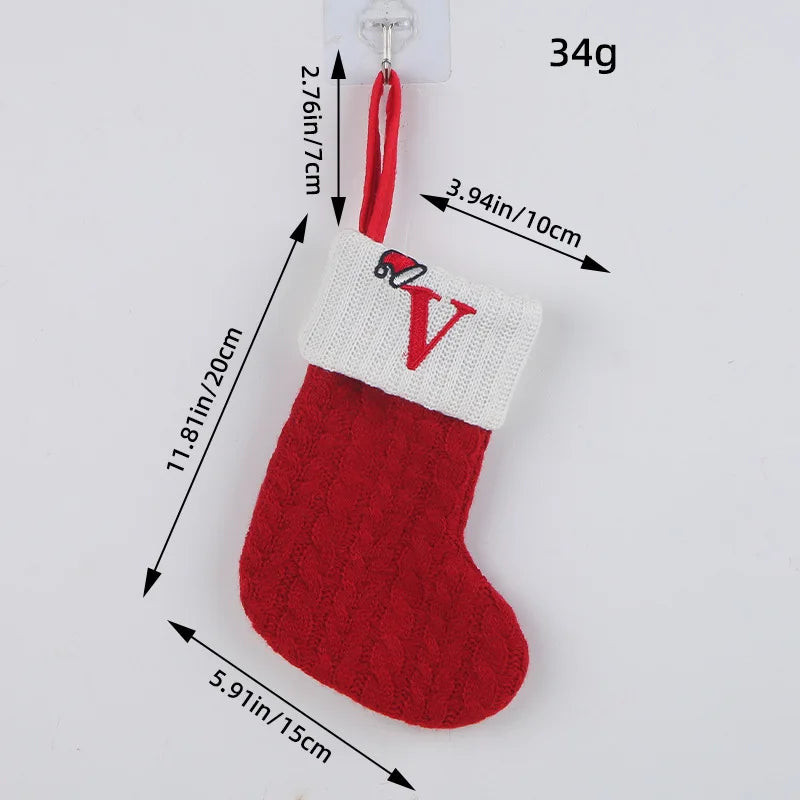 Roter Hut, Buchstabe, Weihnachtssocken, Navidad, Natal, Weihnachtsbaum, Strumpf, Ornament, Geschenk, Stricken, Schneeflocke, Weihnachtsdekoration 2024