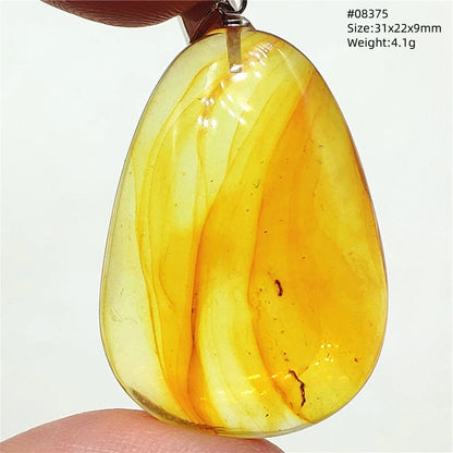 Natürlicher Bernstein-Anhänger Blumenförmiger Gelber Baltischer Bernstein Damen Herren Schmuck Reiki-Stein Burma AAAAAAA