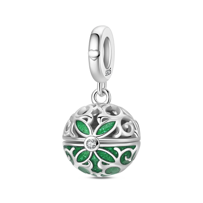 Anhänger aus 925er-Sterlingsilber, grüne Serie, Blumenbaum, Apfel-Anhänger, DIY, feine Perlen, passend für Original-Charms-Armbänder, Damenschmuck, Diy