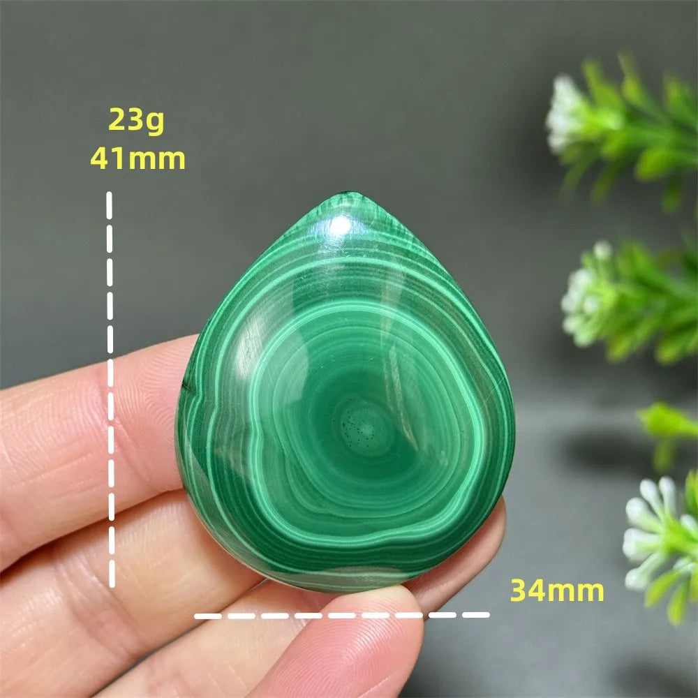 Natürlicher, hochwertiger Malachit in Tropfenform, zum Polieren, DIY, Quarz, Energietherapie, Meditation, Reiki, Hexerei, Heimdekoration, Geschenk