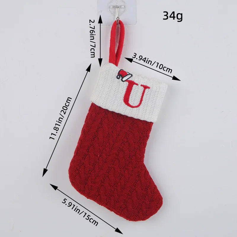 Roter Hut, Buchstabe, Weihnachtssocken, Navidad, Natal, Weihnachtsbaum, Strumpf, Ornament, Geschenk, Stricken, Schneeflocke, Weihnachtsdekoration 2024