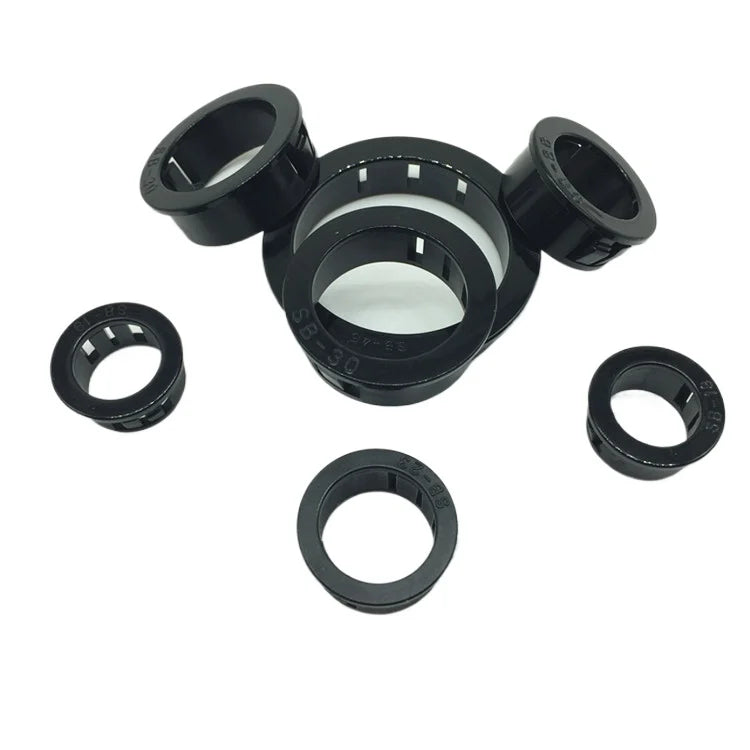 SB Snap-On Nylon-Kabeltülle und Kunststoff-Lochstopfen-Set (8 mm–75 mm) – Drahtschutzring, Zugentlastungsbuchse
