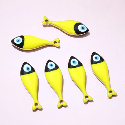 10 Stück 20x6,5mm Emaille Fisch Charms Anhänger Edelstahl DIY Schmuck Making Zubehör Erkenntnisse für Halsketten Ohrringe Armband