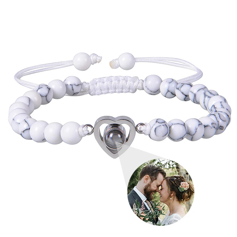 Custom bracelet with picture inside, personalized projection bracelets with photos, picture bracelet, personalized memorial gifts