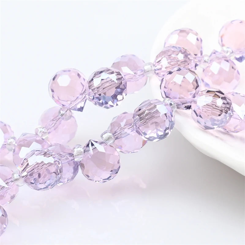 Österreich AB Farbe Kristall Erdbeere Perlen 10*8mm Glänzende Facettierte Glas Perlen für Schmuck Machen DIY Hochzeit Kleid zubehör