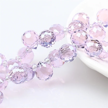 Österreich AB Farbe Kristall Erdbeere Perlen 10*8mm Glänzende Facettierte Glas Perlen für Schmuck Machen DIY Hochzeit Kleid zubehör