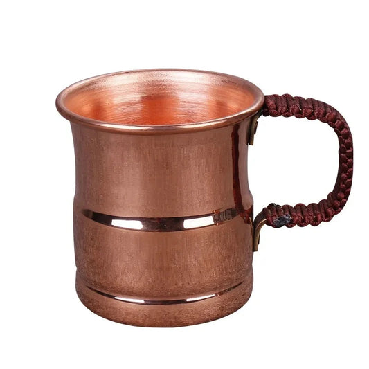 Handgefertigter Biermilchbecher aus reinem Kupfer mit Webgriff, verdickter Moskauer Wassermul, 400 ml, Frühstückstasse, Moskauer Trinkgeschirr, Geschirr