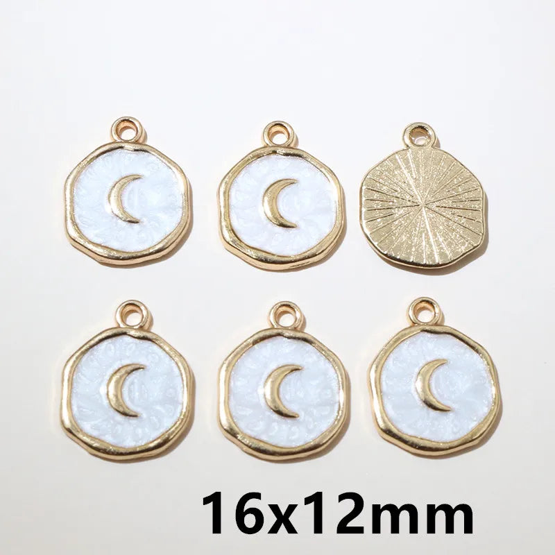 20 Stück Edelstahl Emaille Dolphin Lightning Moon Charms Anhänger für Ohrringe Armband Halskette DIY Schmuck Herstellung Zubehör