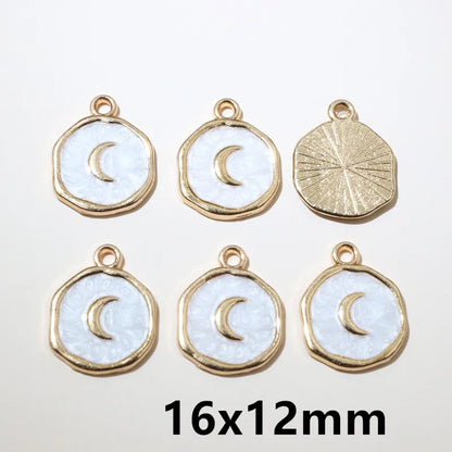 20 Stück Edelstahl Emaille Dolphin Lightning Moon Charms Anhänger für Ohrringe Armband Halskette DIY Schmuck Herstellung Zubehör