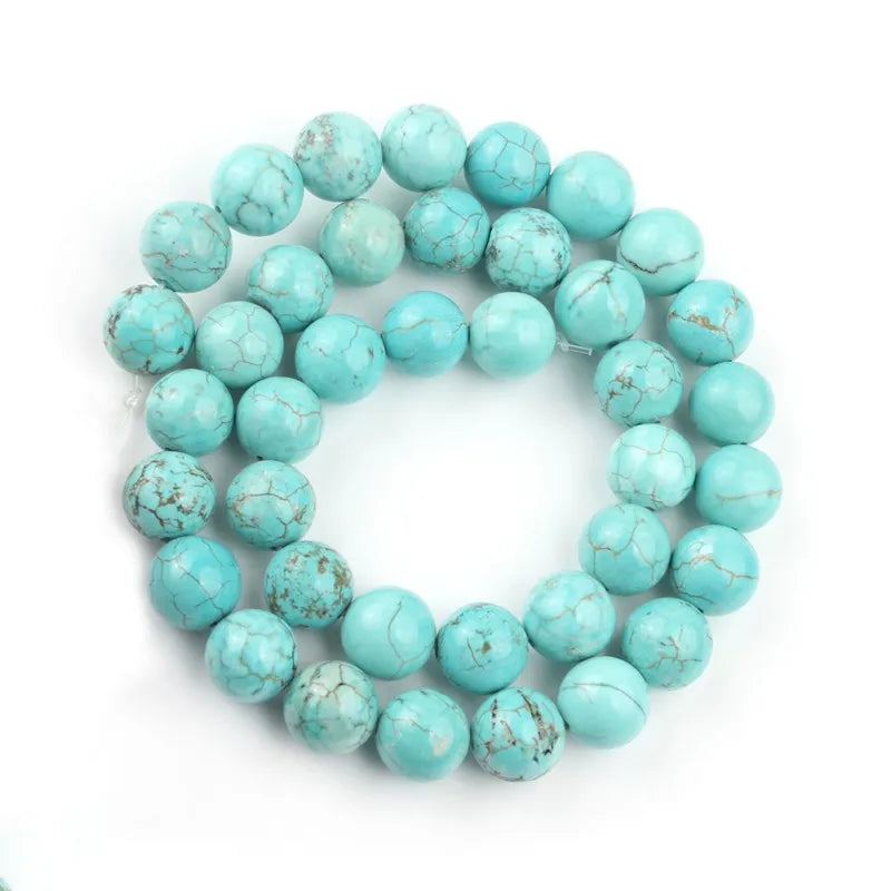6/8/10mm Naturstein Saphir Farbe Jade Perlen blau runde lose Perlen für Schmuck herstellung liefert DIY Charms Armbänder 15''