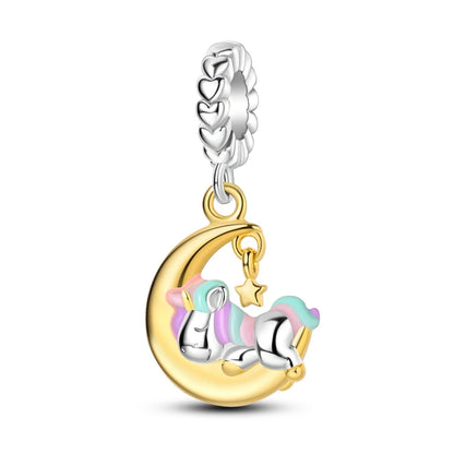 Charms-Perlen aus 925er-Sterlingsilber, Golden Retriever PuppyThe Whale, kann geöffnet und geschlossene Perlen, passend für DIY-Armbänder, edler Schmuck
