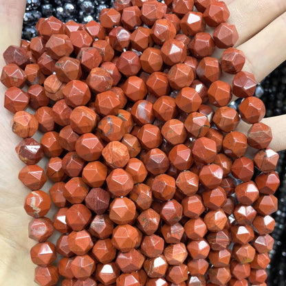 6 8 10 MM Natürliche Facettierte Stein Achate Rhodolite Quarz Jade Spacer Perlen Diy Handgemachte Armband Für Schmuck Machen zubehör