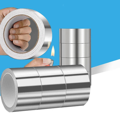 1–10 Rollen robustes Aluminiumfolienband zur Kanalabdichtung und Reparatur von Heißwasserrohren, hitzebeständiger, wasserfester Klebstoff