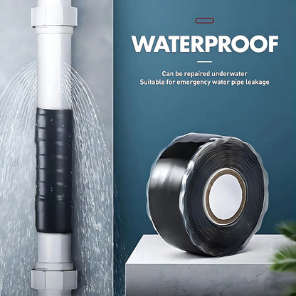 1 Rolle 1,5 m/3,0 m selbstverschmelzendes Silikonband, wasserdicht, isolierend für auslaufsichere Abdichtung und Reparatur für Sanitär, elektrisch