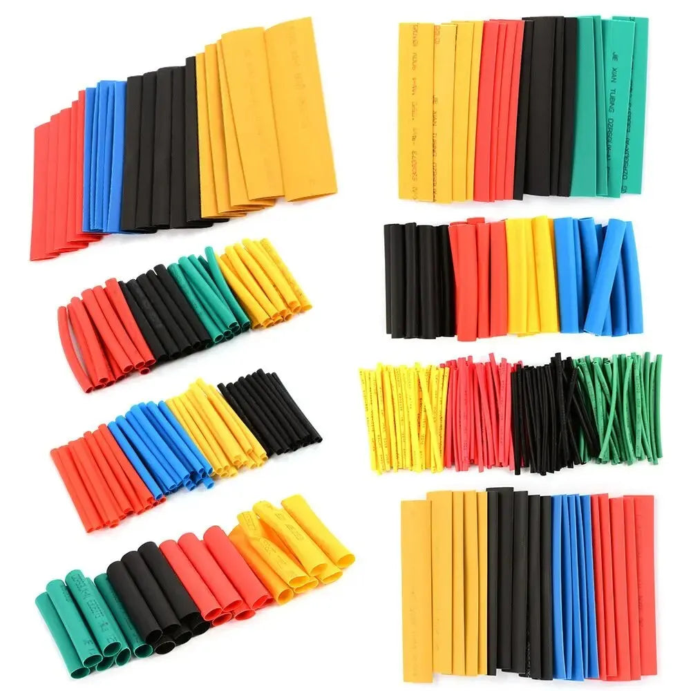 164/328PCS Schrumpfschlauch 2:1 Draht Kabel Wrap Sortiment Elektrische Isolierung Rohr Kit 5 Farbe 8 größe