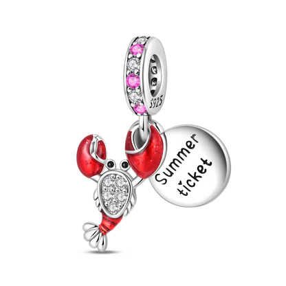 Beliebter Charm-Anhänger aus 925er-Sterlingsilber mit Delfin, sicherer Kette, Muschel und Qualle, passend für Armbänder, exquisites Strandparty-Geschenk