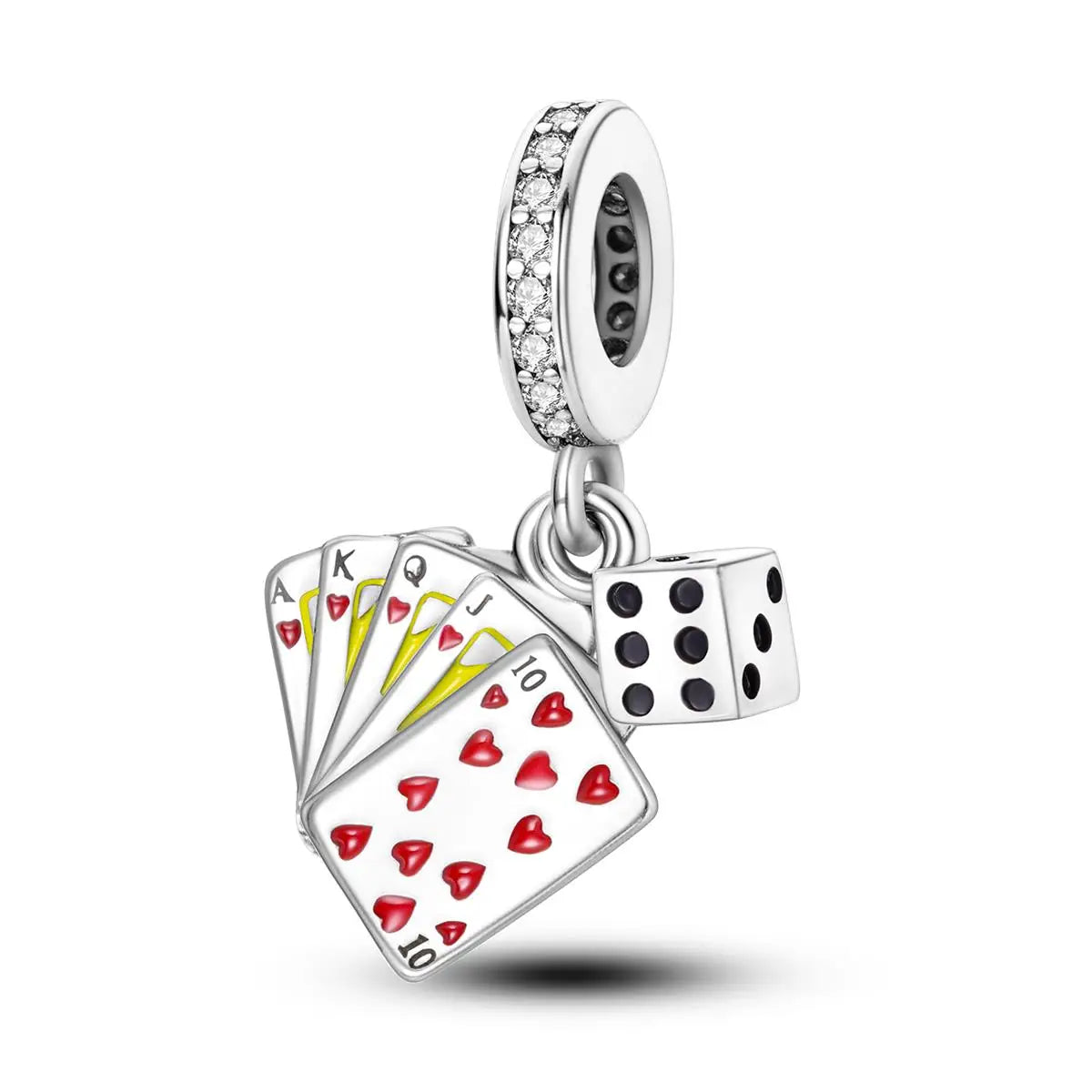 Versilberte Katzenpfote, Zauberwürfel, Blumen-Charms, Anhänger, passend für Original-Armbänder, DIY-Modeschmuck