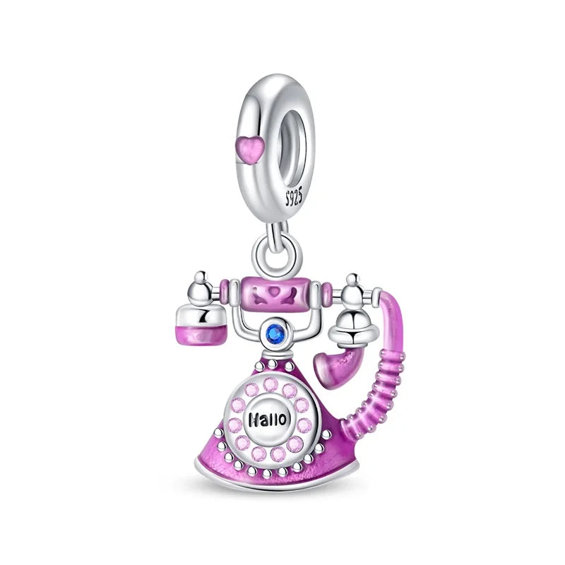 Edle Serie 925er Silber Parfüm-Bogen-Designs, Charm-Perlen, Anhänger, baumelnd, passend für Original-Armreif, Charm-Armband, DIY-Frauenschmuck