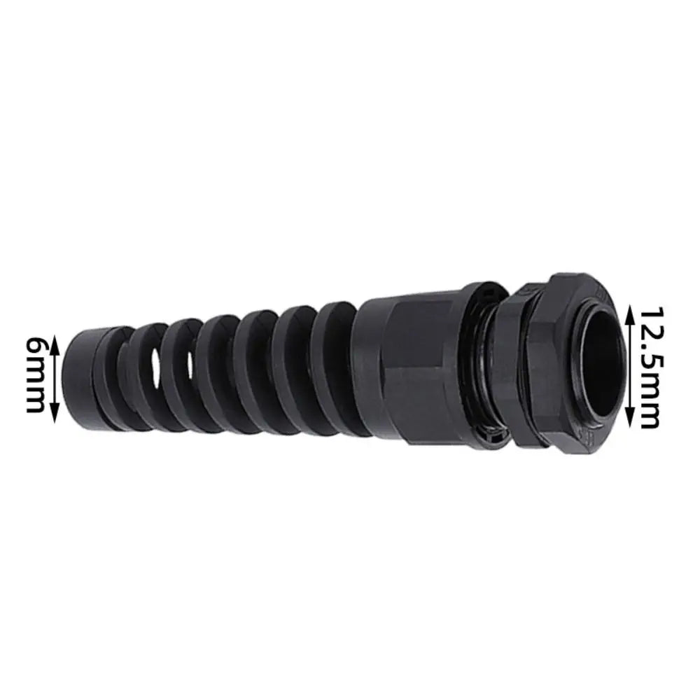 2 Stück schwarz wasserdichte Kabel verschraubung Anti-Biegung pg7 Kunststoff verbindung m12 m16 m20 Nylon torsion sichere Verbindung pg9 Kabel befestigungs verschraubungen