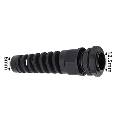 2 Stück schwarz wasserdichte Kabel verschraubung Anti-Biegung pg7 Kunststoff verbindung m12 m16 m20 Nylon torsion sichere Verbindung pg9 Kabel befestigungs verschraubungen