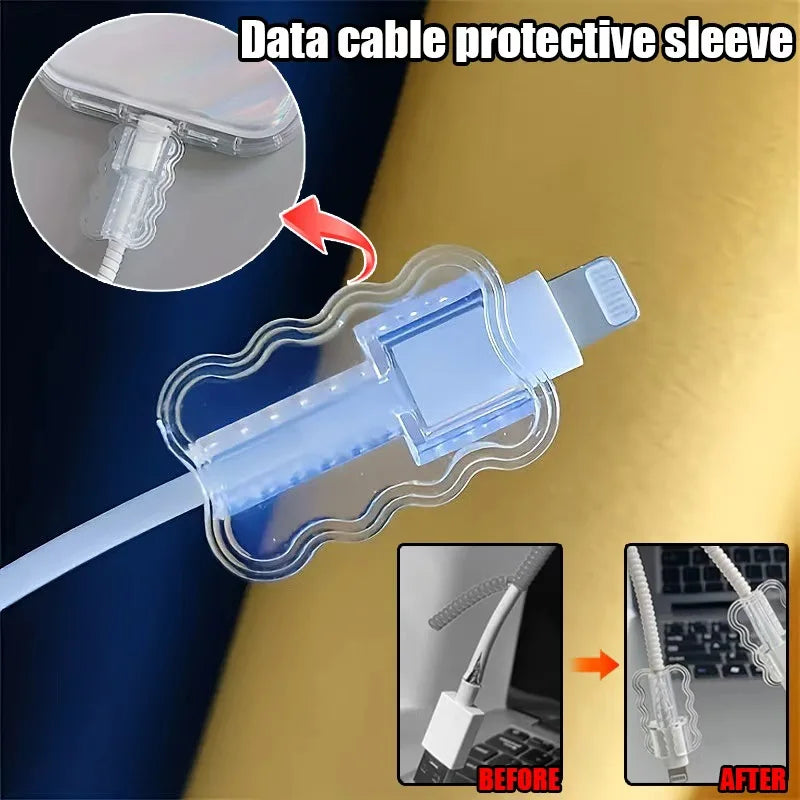1/10 stücke Daten Kabel Schutz Ärmeln Anti Bruch Kabel Saver Flexible Ladegerät Kabel Wickler für iPhone Android Telefon Zubehör ﻿