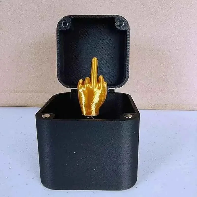 Aus der Box Pop-up Mittelfinger Geschenkbox Kreativer Schreibtisch Home Decor Geschenke Mittelfinger Neuheit Weihnachten Lustiger Streich Geschenk2025