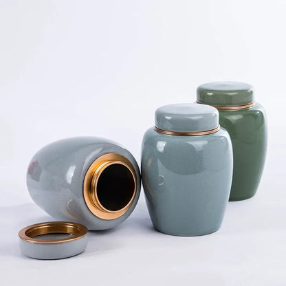 Funeral Cremation Coffin Burial Ashes Reliquary Ceramic Pet Urn Small Animal Ashes Container Dog Remembrance of Deceased Pets