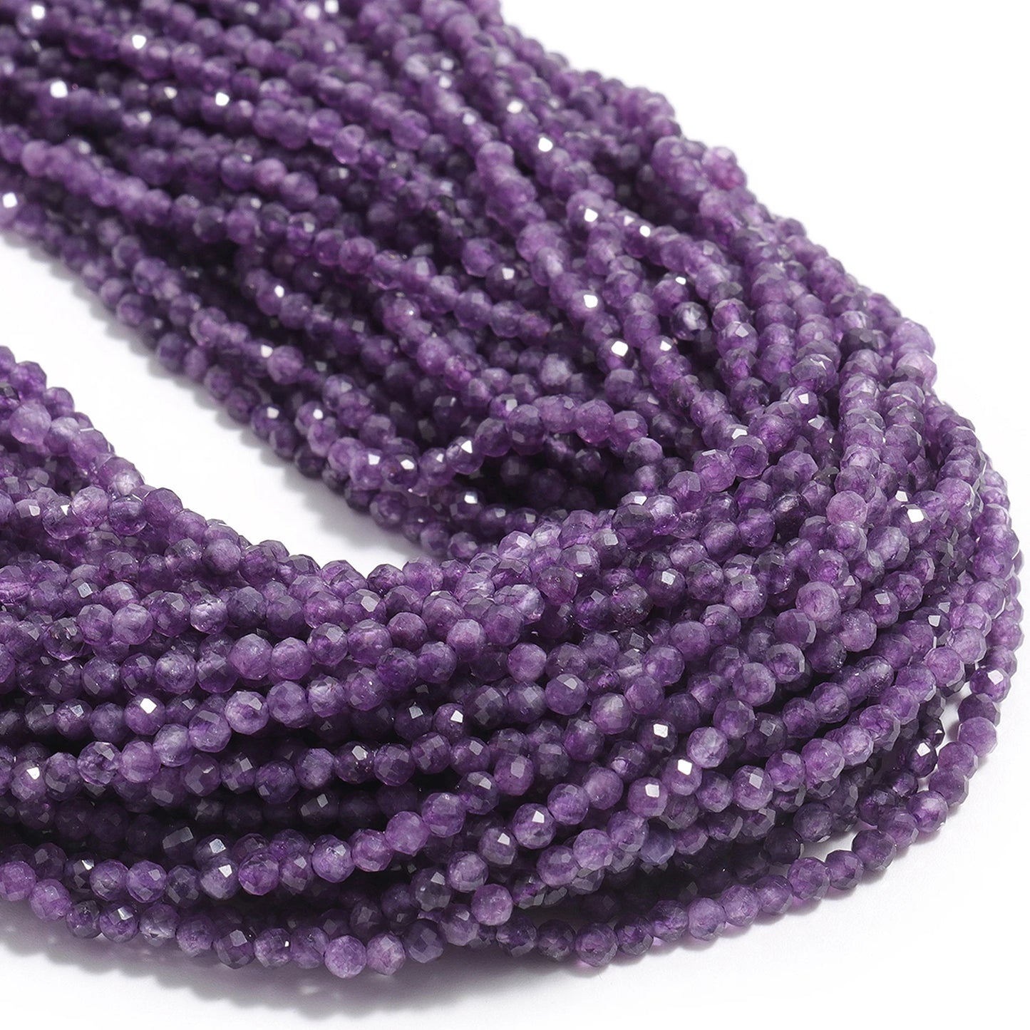 2 3 4 mm facettierte kleine Perlen, natürlicher Aquamarin, Lapislazuli, Turmalin, Amethyst-Steinperlen für Schmuckherstellung, Diy-Zubehör