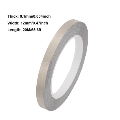1–3 Rollen 20 Meter leitfähiges Stoff-Gewebeband, 5 mm ~ 30 mm Breite, einseitiges Klebeband für Laptop-Handys, LCD-EMI-Abschirmung
