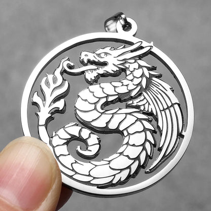 Fliegender Drache Hohl Männer Halsketten Edelstahl Anhänger Pullover Kette Frauen Punk Mode Schmuck Zubehör Geschenke Großhandel