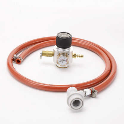 Mini-CO2-Regler, 4 Fuß Gasleitung und Kugelschloss-Armaturen, Tr21 x 4 Einlass, Sodawasser, selbstgebrautes Bier, Karbonisierung, Fassungsteile