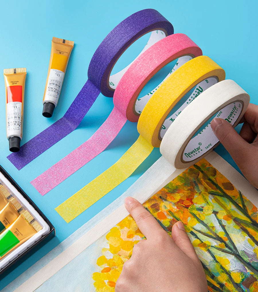 10 Rollen Krepppapier-Klebeband, 20 m Länge, handschriftlich, schützt die Wandmalerei, Zeichnung, keine Spuren, Abdeckband
