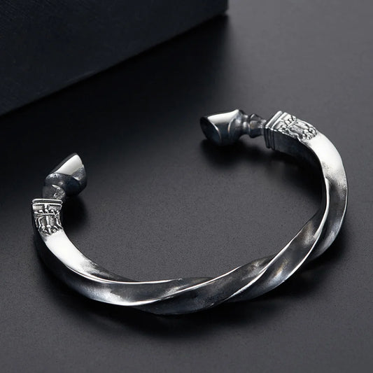 Vintage Krieg Pferd Huf Twist Manschette Armreifen männer 316L Edelstahl Mode Offene Armbänder Punk Amulett Schmuck Dropshipping