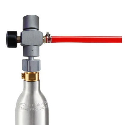 0,6 l leerer CO2-Zylinder-Aluminium-Soda-CO2-Tank mit TR21-4-Ventil, kohlensäurehaltige Süßwasser-Getränke-Nachfüll-Soda-Maker