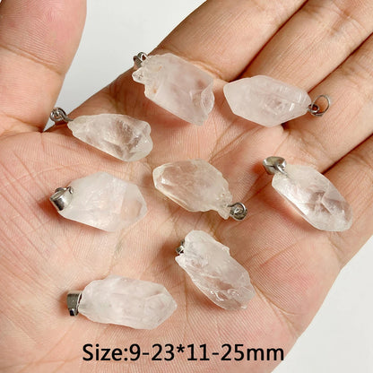 5 stücke Natürlichen Rauhen Stein Anhänger Unregelmäßige Form Healing Amethysten Labradorit Agat Quarz Anhänger Für DIY Handgemachte Halskette