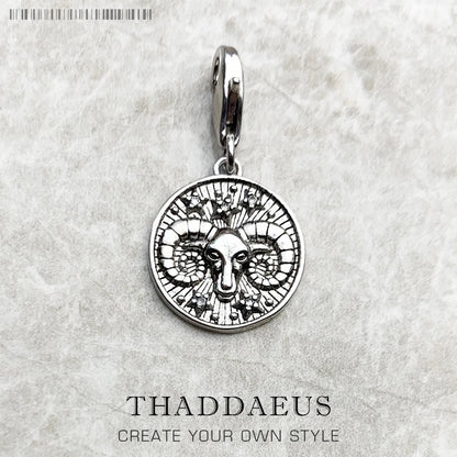 Charm-Anhänger Widder Stier Zwillinge Krebs Löwe Jungfrau Waage Skorpion Sgr Cap Aqu Fische Sternzeichen Vintage Geschenk 925er Sterlingsilber