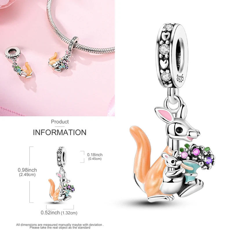 Charms aus 925er-Sterlingsilber, bunt, Sonnenblume, Hund, Jungen, Geschenkartikel, Schmetterling, Flugzeug, Erde, passend für Original-Anhänger, Schmuck, Make-up