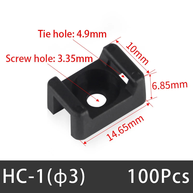 50/100pcs Kabelbinder halterungen Sitz fester Sitz Draht wallens attel Typ Kunststoff halter weiß schwarz stm HC-2 HC-4 Datenleitung wickler