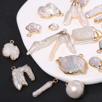 1 stücke Natürliche Süßwasser Perle Anhänger Exquisite Unregelmäßige Barock Geformt Für Schmuck Machen DIY Halskette Armband Zubehör