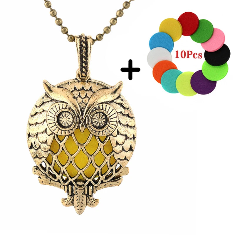 Beliebte Design Mode Aromatherapie Halskette Lotus Parfüm Medaillon Schmuck Ätherisches Öl Diffusor Anhänger Unisex Für Dropshipping