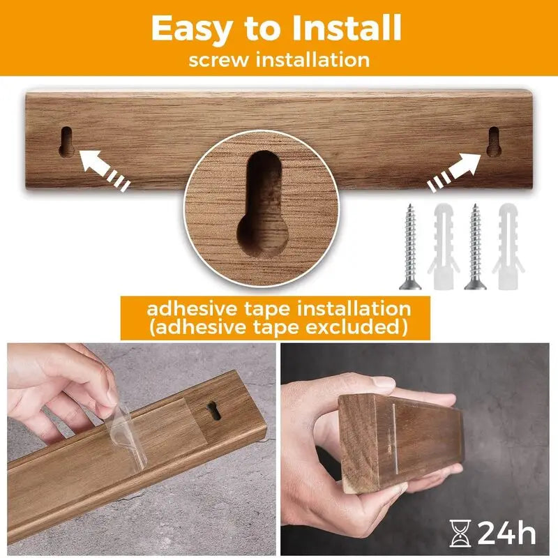 Magnetischer Messerhalter für die Wand, 40,6 cm (16 Zoll) Messerstreifen aus Akazienholz, leistungsstarker Magnet-Messeraufhänger, Messerstange für Küchenmesser