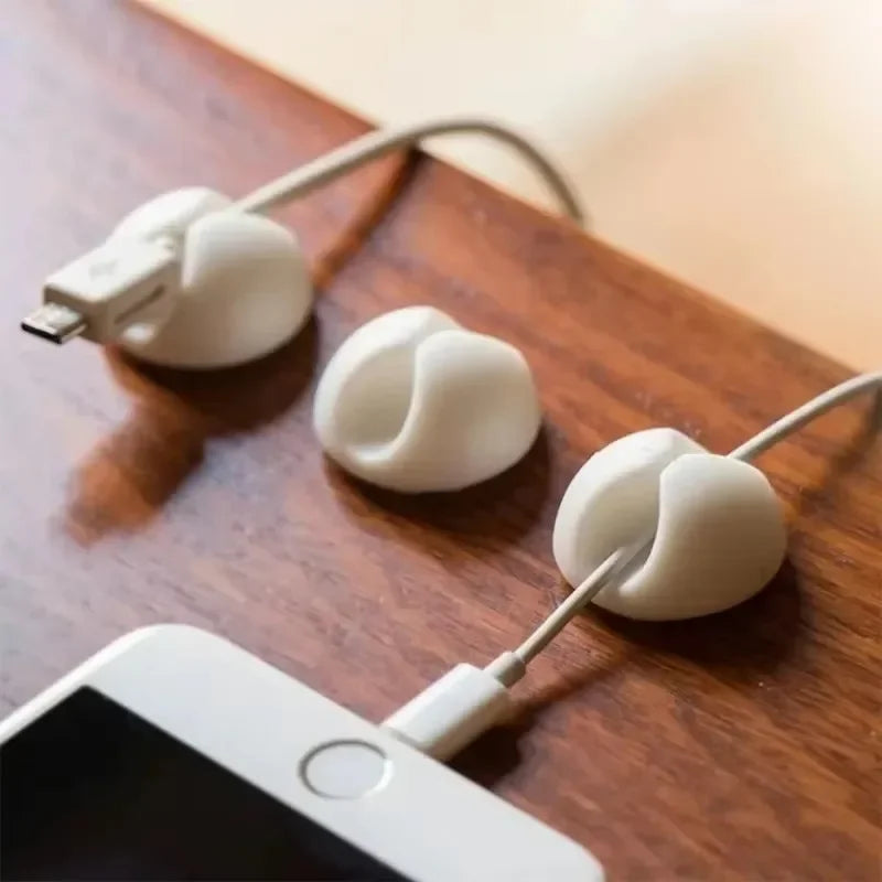 1-10PCS Klebstoff Kabel Clips Silikon Kabel Organizer Desktop Wand Ladekabel Kopfhörer Linie Mous Management USB kabel Halter