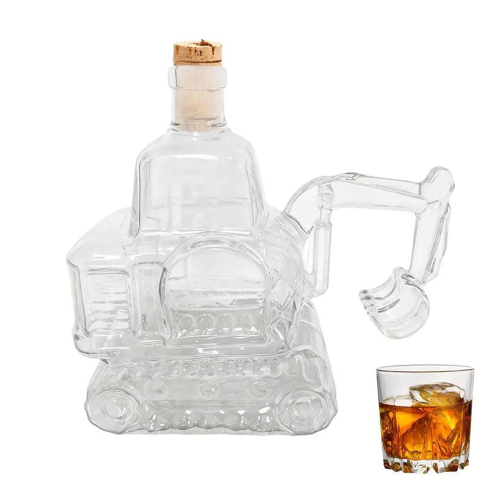 Bagger Whiskyflasche Bagger 3D Bagger Whisky Weinflasche Neuheit handgeschnitzt leere Weinaufbewahrung handgefertigte Dekoration