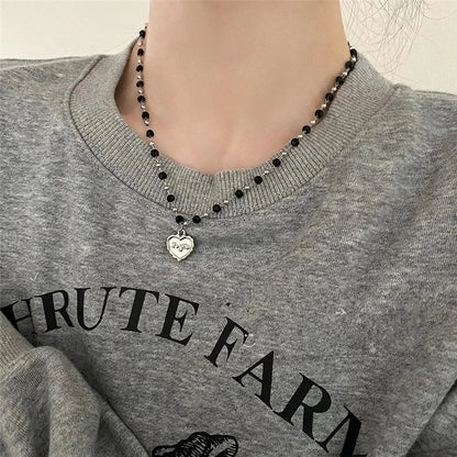 Geschmolzenes flüssiges Metall Vier-Sterne-Strass-Edelstahl-Kettenhalskette für Frauen Egirl Trend Ästhetischer Halsband Y2K-Schmuck