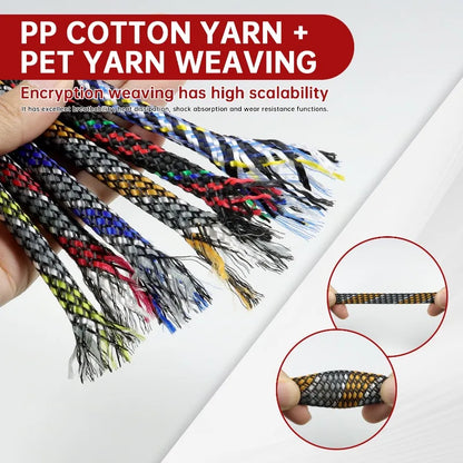 5 Meter PP-Baumwolle + PET-Garn 4mm 8mm 12mm Expandierter Geflochtener Schlauch Weicher Kabelmantel Isolierter Schutz Kabelbündel-Ummantelung